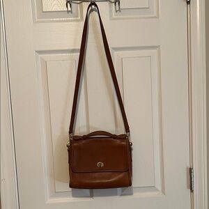 Brown Leather Coach Crossbody Bag